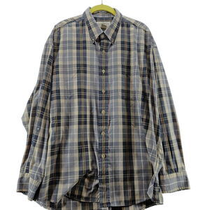 Natural Issue Mens Button Up Shirt Multi-Color Size XL Polyester Blend Pocket